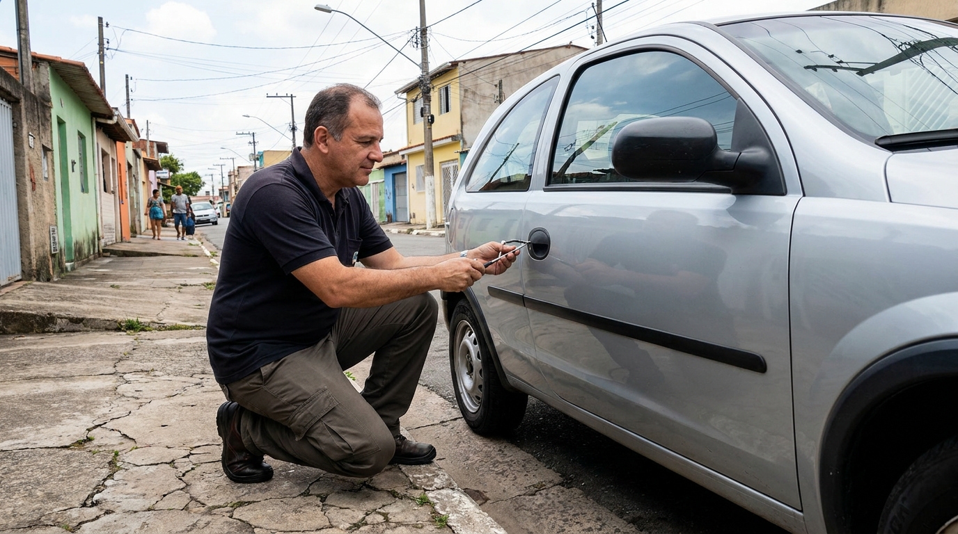 Abertura de carros no Conjunto Metalúrgicos, Osasco‑SP