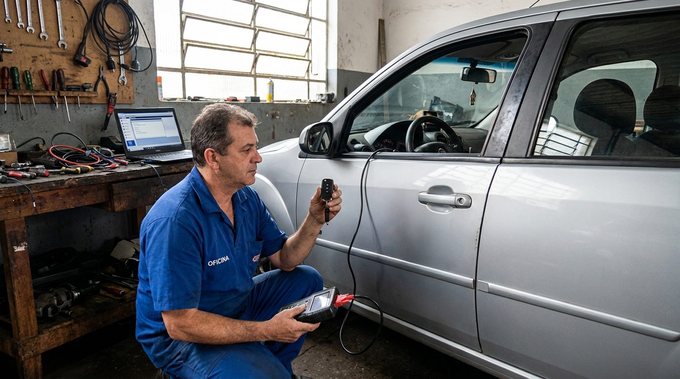 Programação de telecomando no Tanque, Atibaia‑SP